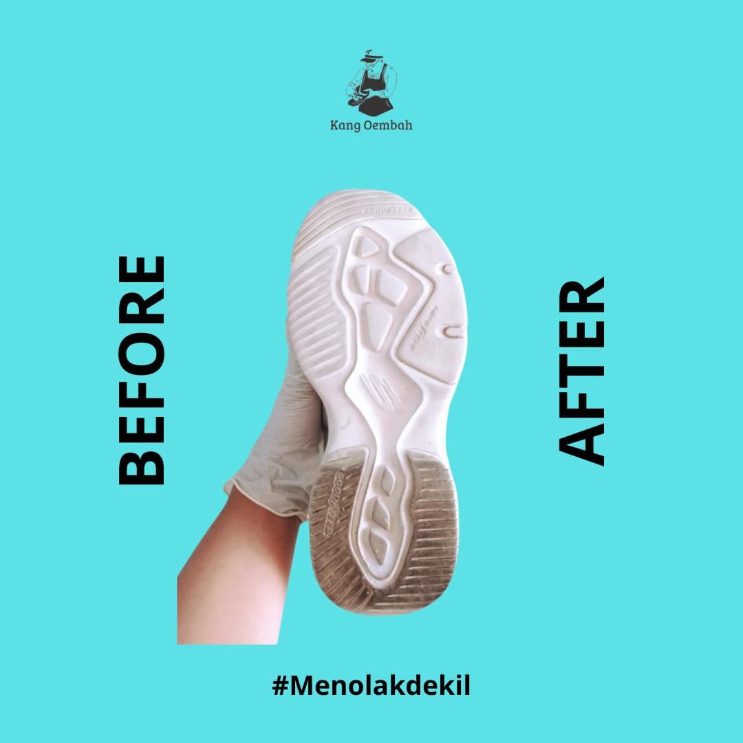Sol sepatu before-after #MenolakDekil